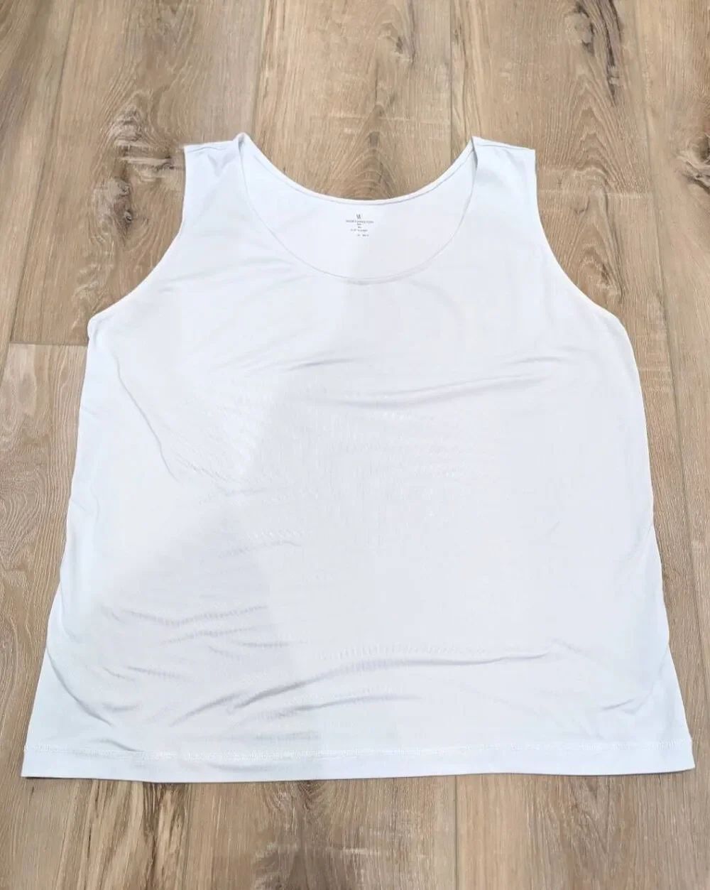 Worthington Women's 3X White Nylon Layering Tank Stretch